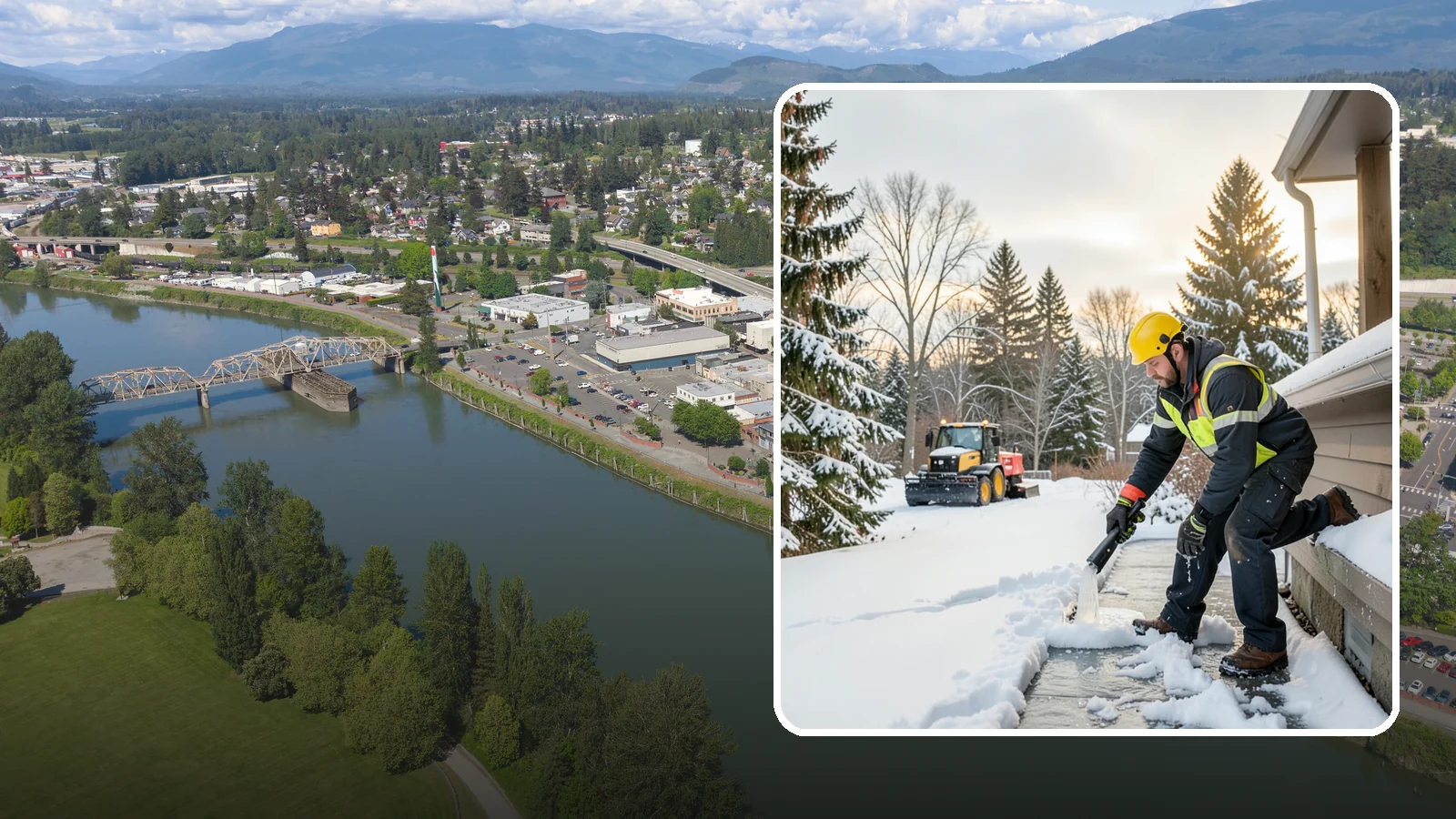 Downspout Ice Removal in Mount Vernon, Skagit County, WA - We thaw and clear ice-blocked downspouts so roof meltwater drains instead of backing up.