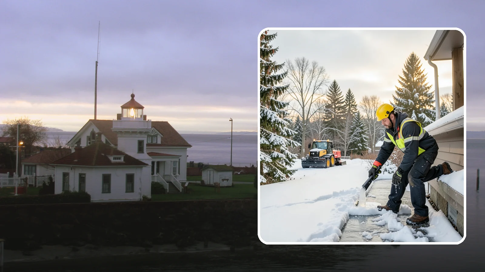 Downspout Ice Removal in Mukilteo, Snohomish County, WA - We thaw and clear ice-blocked downspouts so roof meltwater drains instead of backing up.