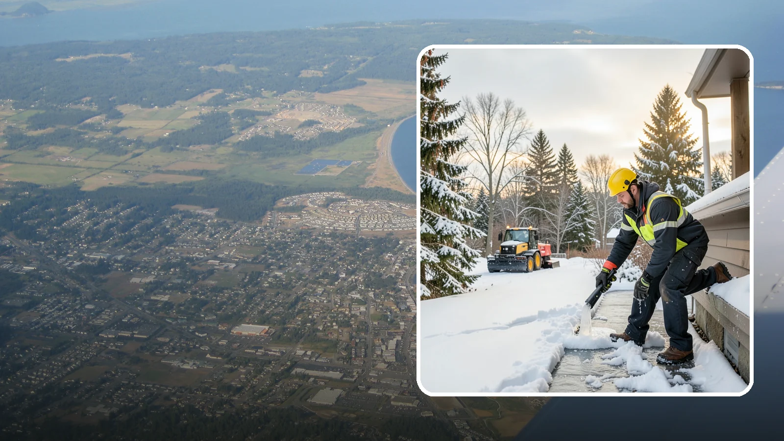 Downspout Ice Removal in Oak Harbor, Island County, WA - We thaw and clear ice-blocked downspouts so roof meltwater drains instead of backing up.
