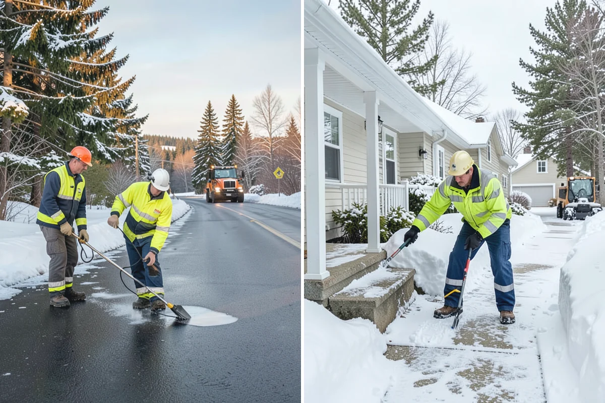 Downspout Ice Removal in Renton, King County, WA - Locate downspouts frozen or blocked with ice