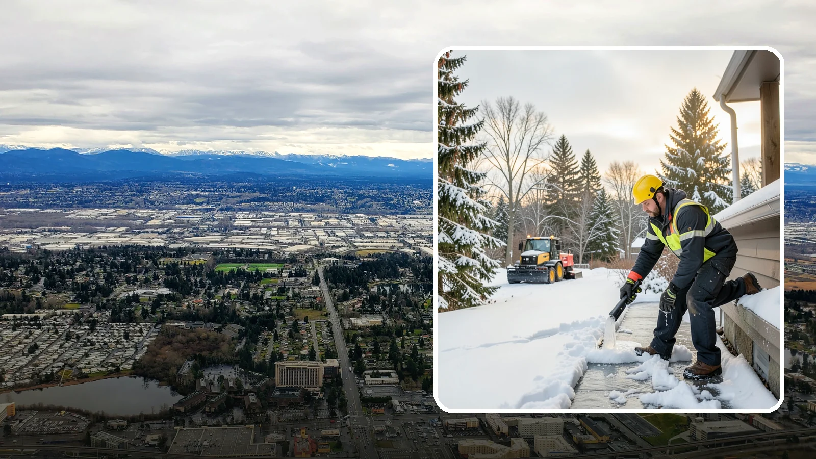 Downspout Ice Removal in SeaTac, King County, WA - We thaw and clear ice-blocked downspouts so roof meltwater drains instead of backing up.