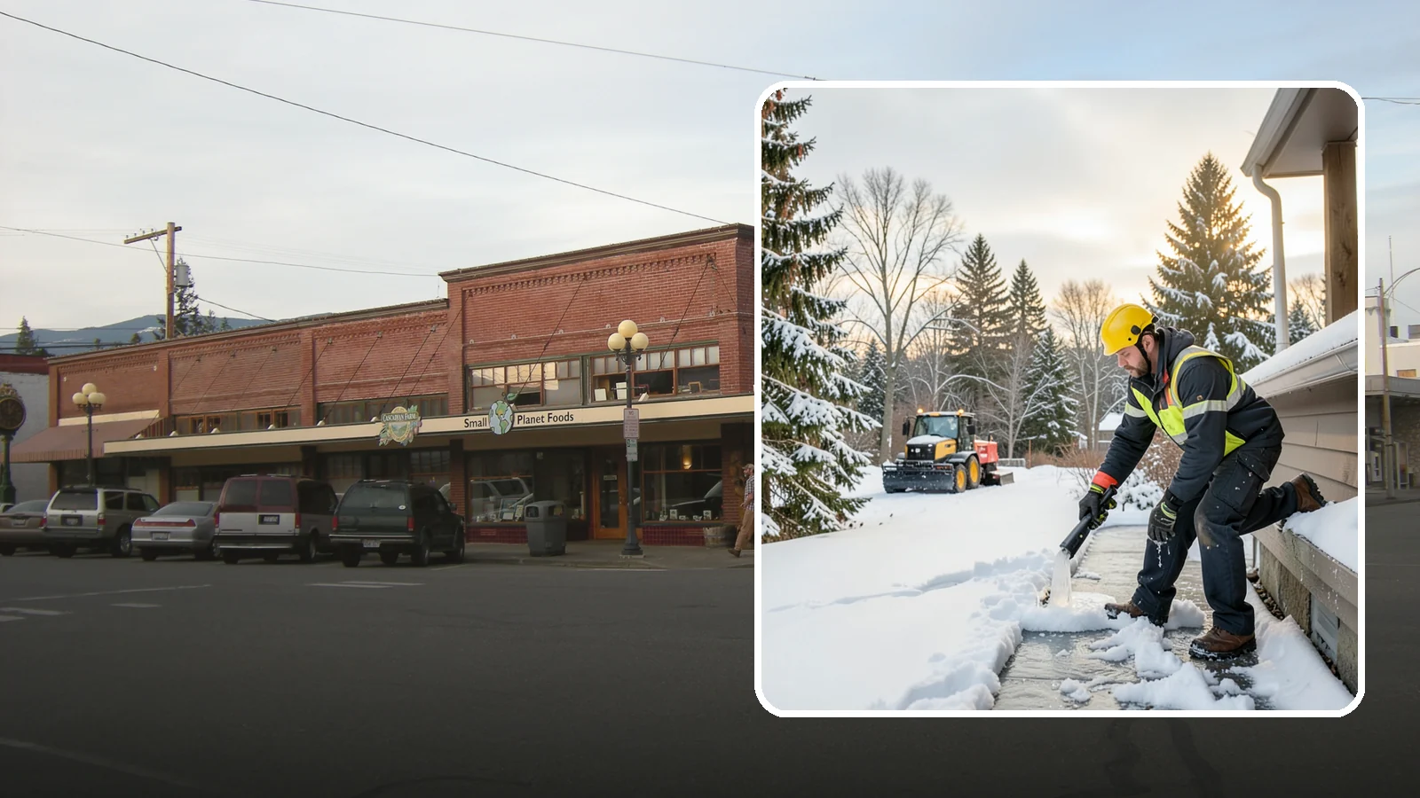 Downspout Ice Removal in Sedro-Woolley, Skagit County, WA - We thaw and clear ice-blocked downspouts so roof meltwater drains instead of backing up.