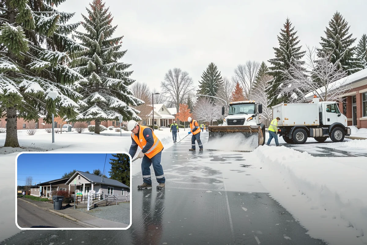 Downspout Ice Removal in South Prairie, Pierce County, WA - Restored roof drainage through cleared downspouts