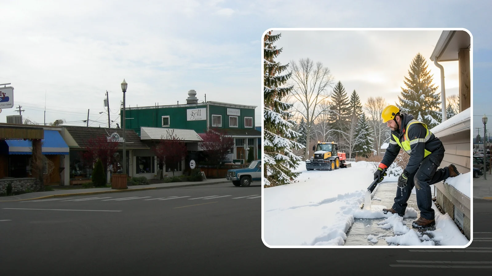 Downspout Ice Removal in Stanwood, Snohomish County, WA - We thaw and clear ice-blocked downspouts so roof meltwater drains instead of backing up.