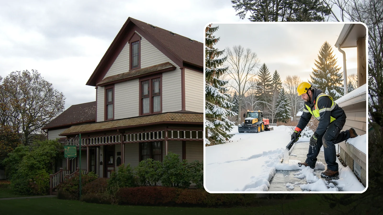 Downspout Ice Removal in Sumner, Pierce County, WA - We thaw and clear ice-blocked downspouts so roof meltwater drains instead of backing up.
