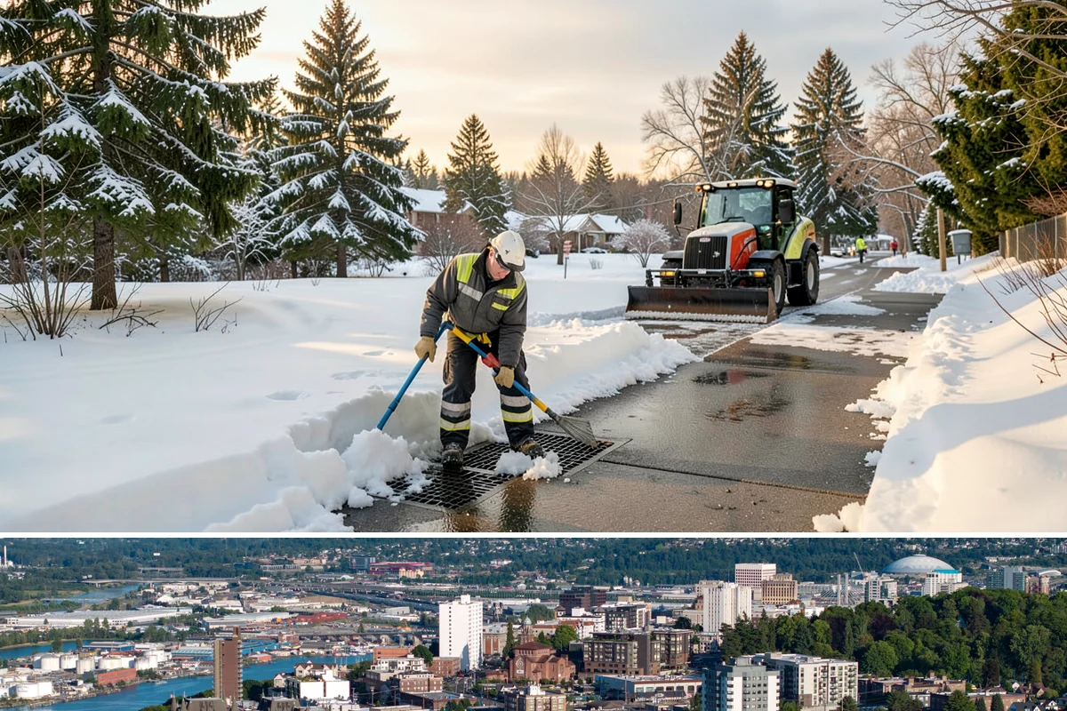 Downspout Ice Removal in Tacoma, Pierce County, WA - Downspout ice removal is most needed during and after cold snaps from December through February when drainage freezes.