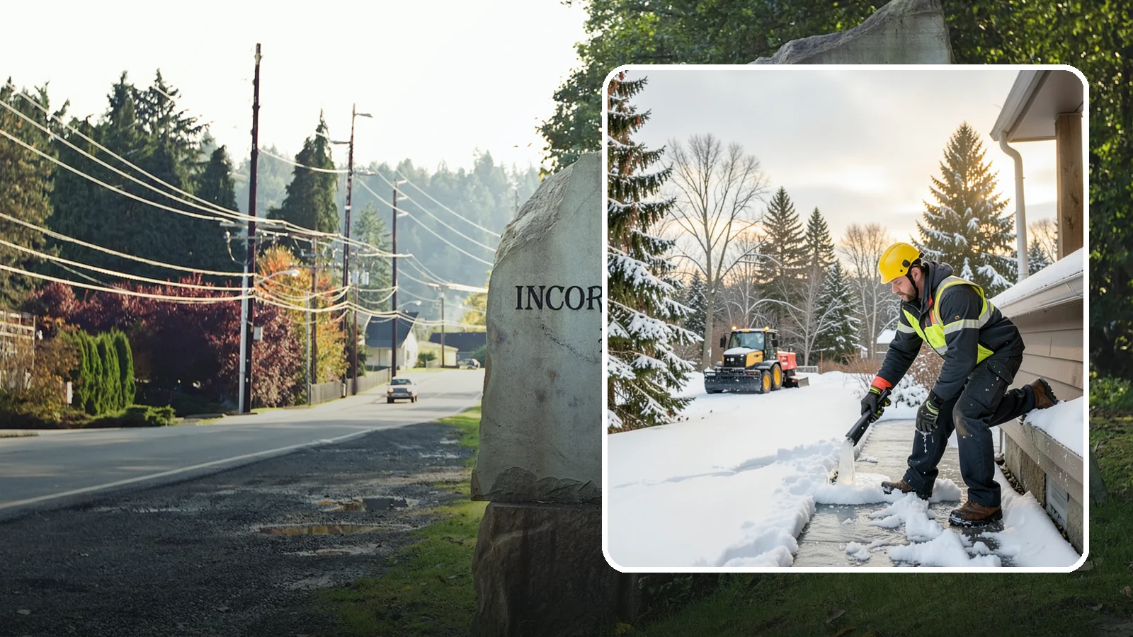 Downspout Ice Removal in Wilkeson, Pierce County, WA - We thaw and clear ice-blocked downspouts so roof meltwater drains instead of backing up.