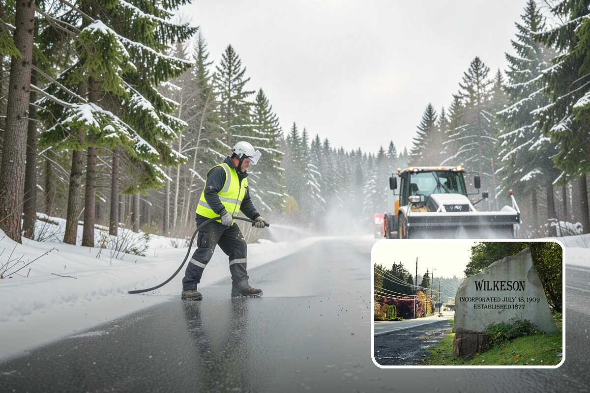 Downspout Ice Removal in Wilkeson, Pierce County, WA - Restored roof drainage through cleared downspouts