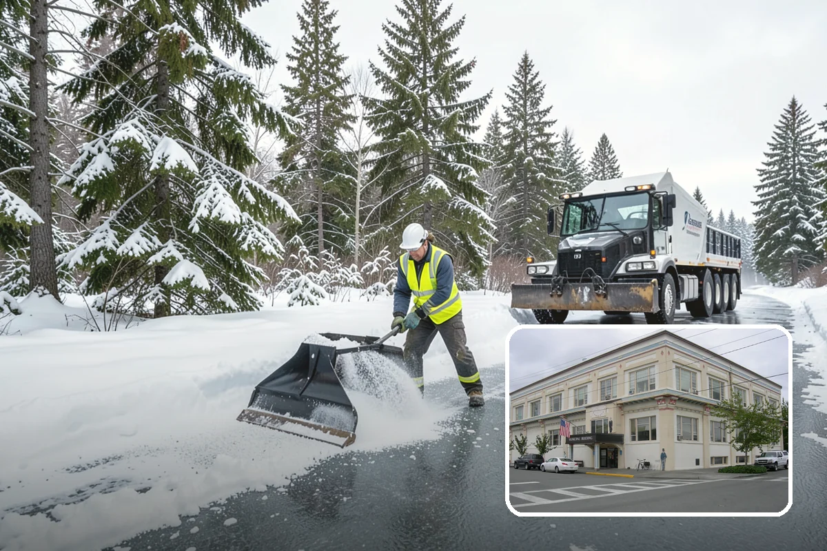 Downtown Snow Hauling in Anacortes, Skagit County, WA - Removes snow where no on-site space exists