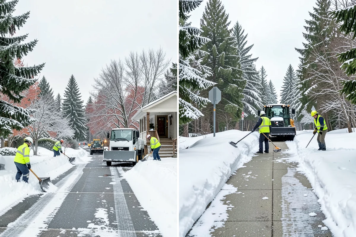 Downtown Snow Hauling in Arlington, Snohomish County, WA - We survey streetfronts, loading zones, and crossings