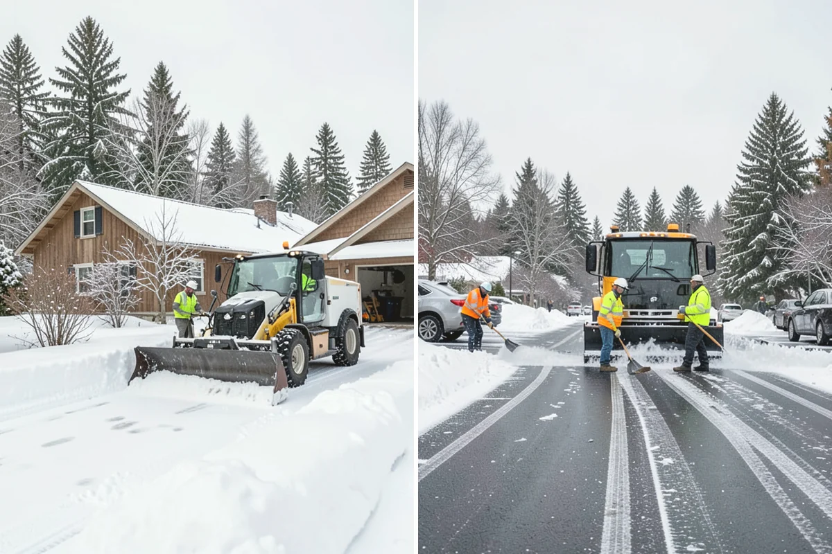 Downtown Snow Hauling in Black Diamond, King County, WA - We survey streetfronts, loading zones, and crossings