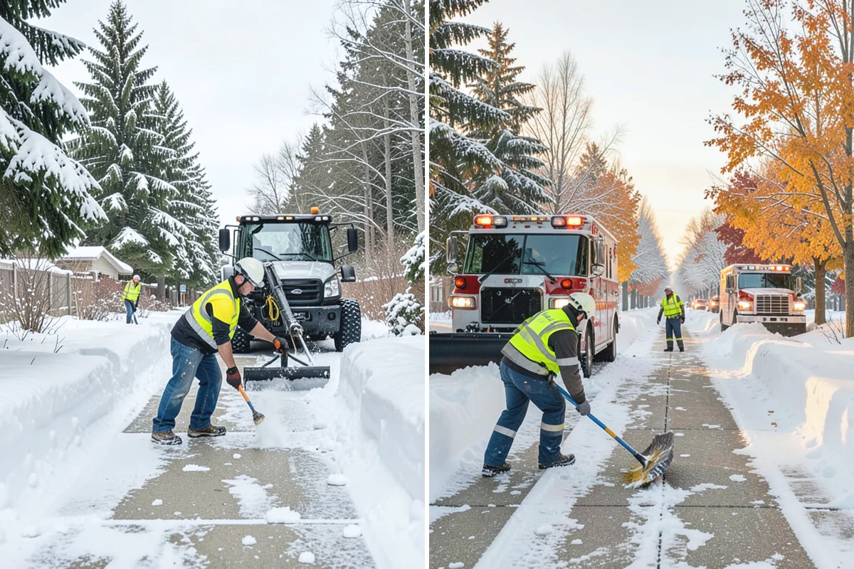 Downtown Snow Hauling in Bonney Lake, Pierce County, WA - We survey streetfronts, loading zones, and crossings