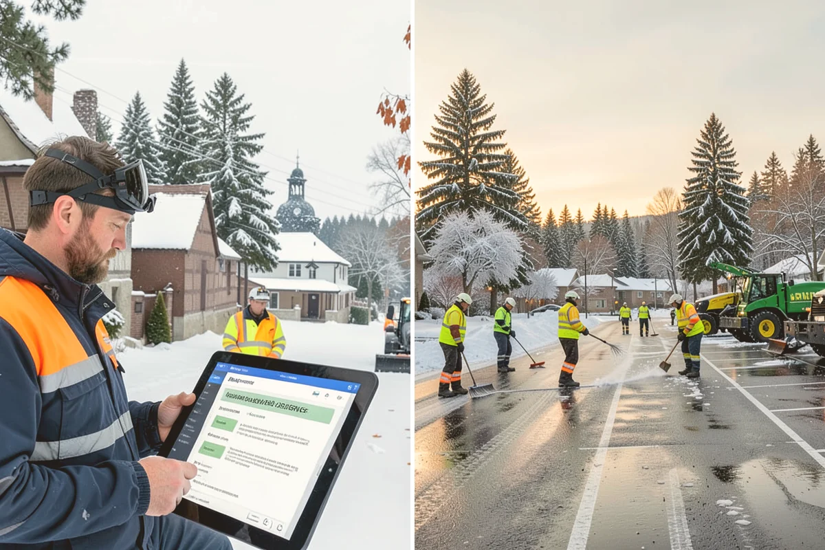 Downtown Snow Hauling in Bothell, King County, WA - We survey streetfronts, loading zones, and crossings