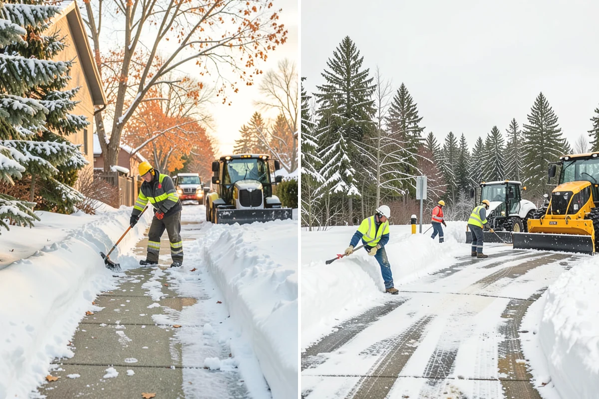 Downtown Snow Hauling in Burien, King County, WA - We survey streetfronts, loading zones, and crossings