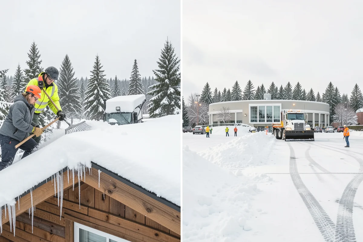 Downtown Snow Hauling in Covington, King County, WA - We survey streetfronts, loading zones, and crossings
