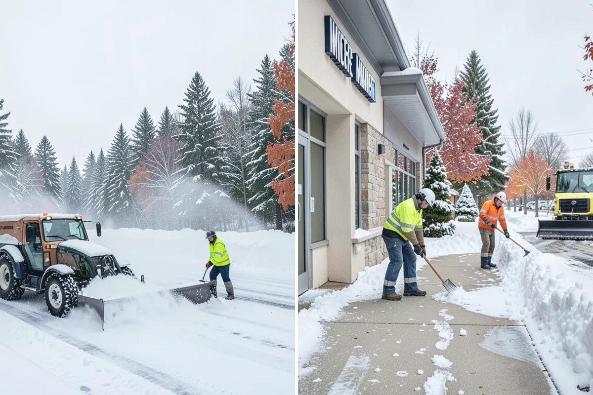 Downtown Snow Hauling in Darrington, Snohomish County, WA - We survey streetfronts, loading zones, and crossings