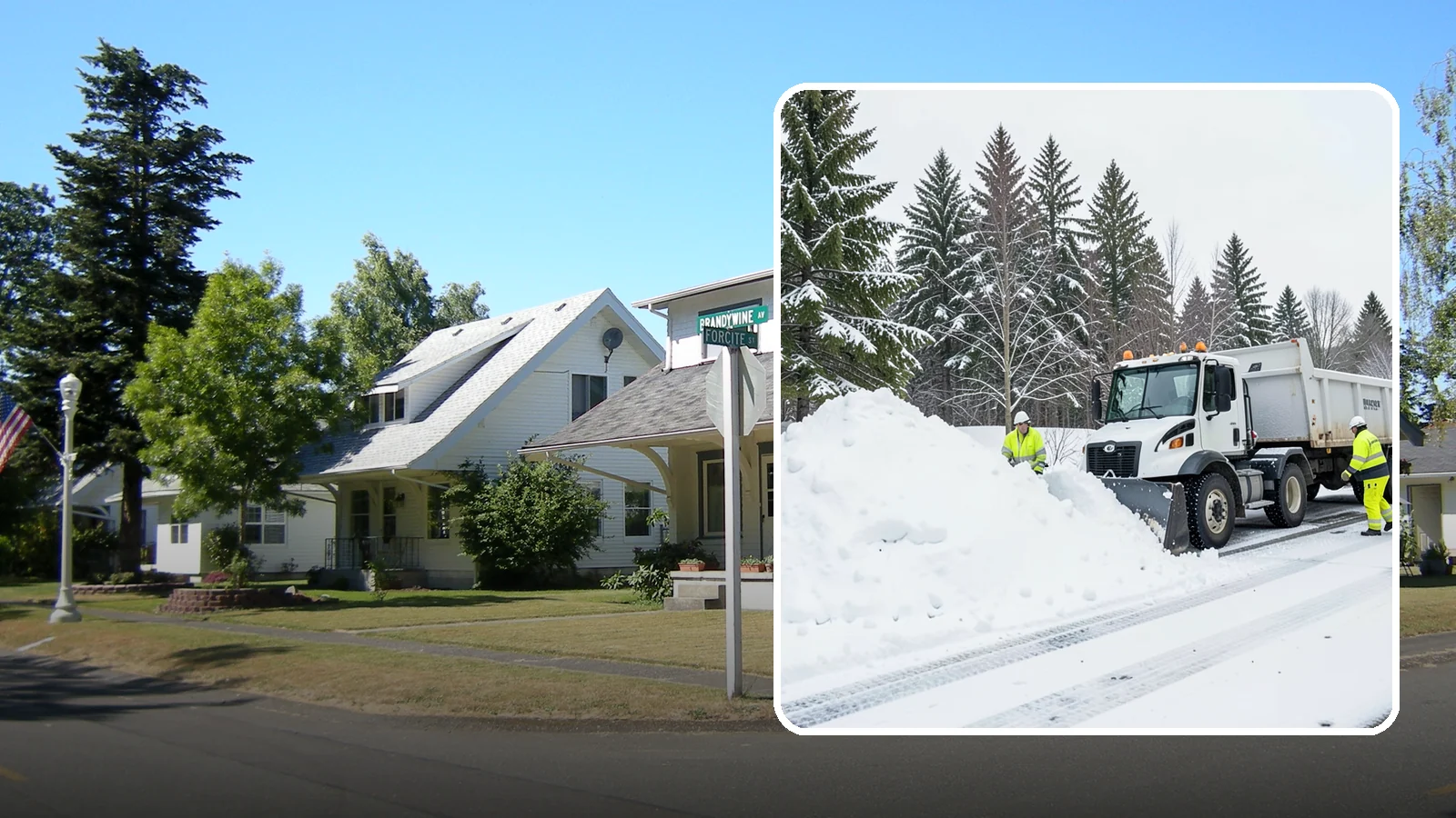 Downtown Snow Hauling in DuPont, Pierce County, WA - We haul snow out of dense downtown blocks where there is simply nowhere on-site to put it.