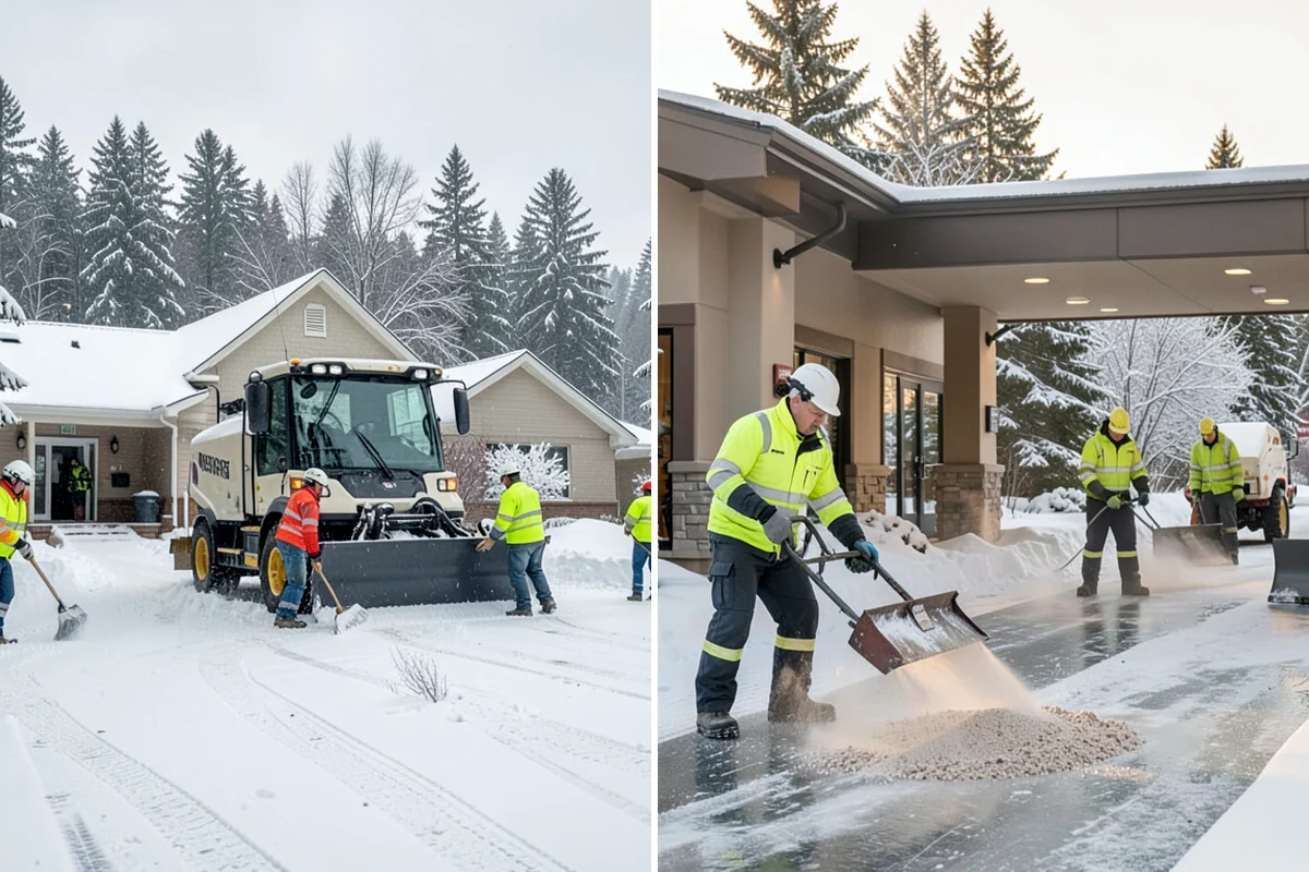 Downtown Snow Hauling in DuPont, Pierce County, WA - We survey streetfronts, loading zones, and crossings