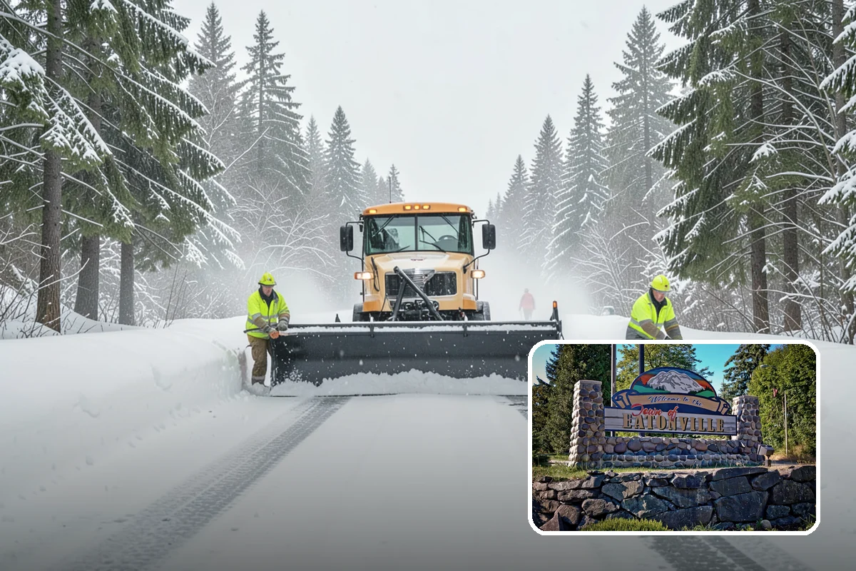 Downtown Snow Hauling in Eatonville, Pierce County, WA - Removes snow where no on-site space exists