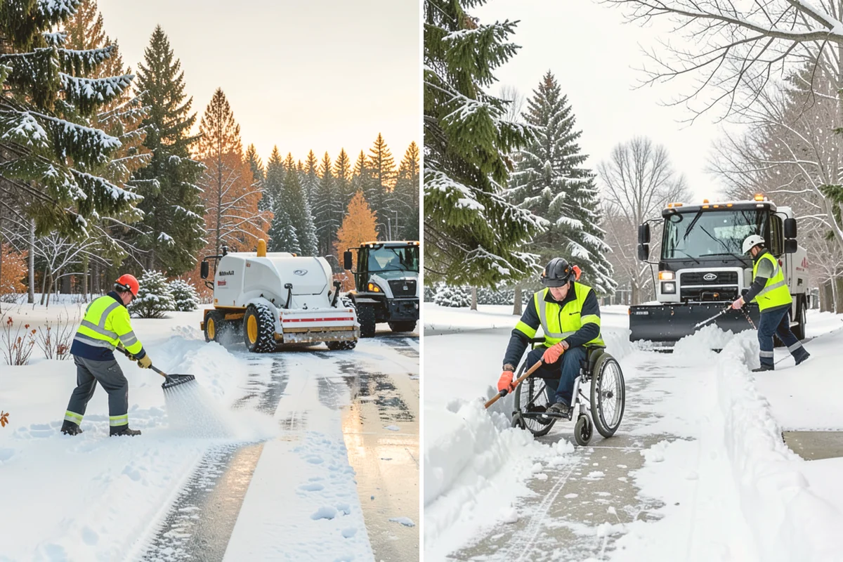 Downtown Snow Hauling in Eatonville, Pierce County, WA - We survey streetfronts, loading zones, and crossings