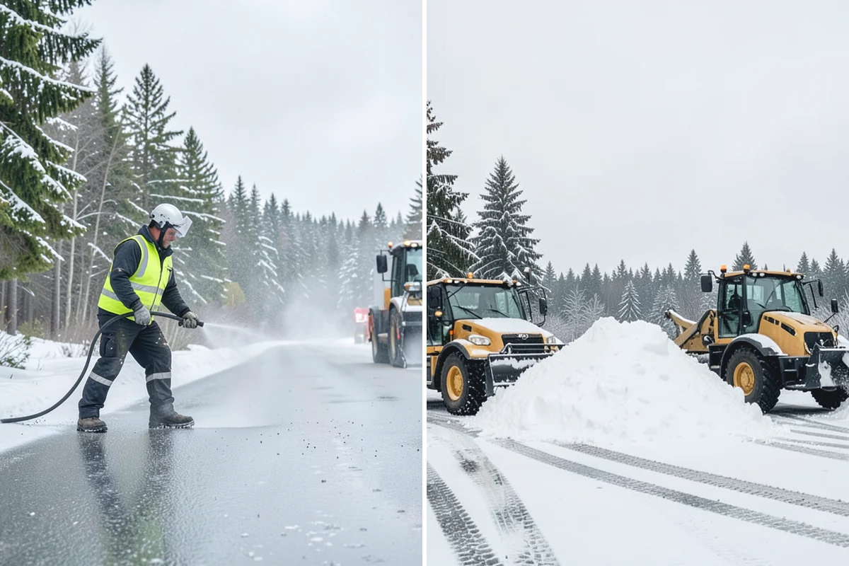 Downtown Snow Hauling in Hamilton, Skagit County, WA - We survey streetfronts, loading zones, and crossings
