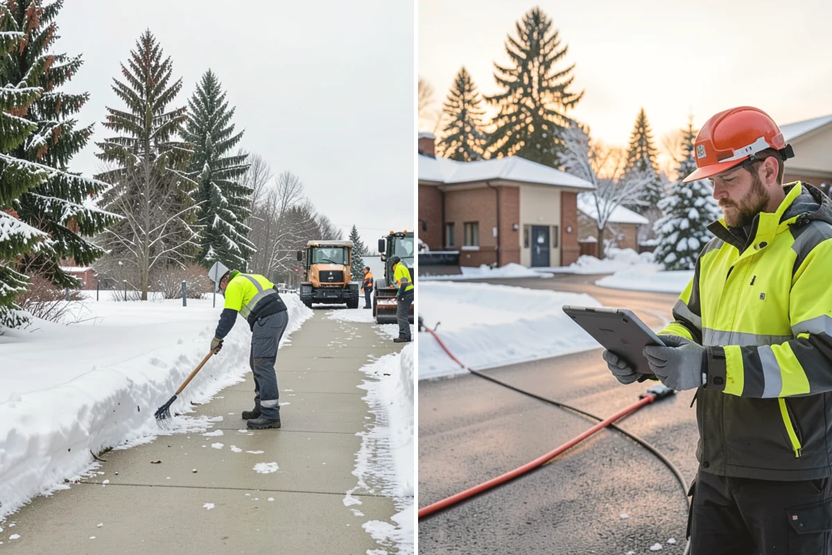 Downtown Snow Hauling in Issaquah, King County, WA - We survey streetfronts, loading zones, and crossings