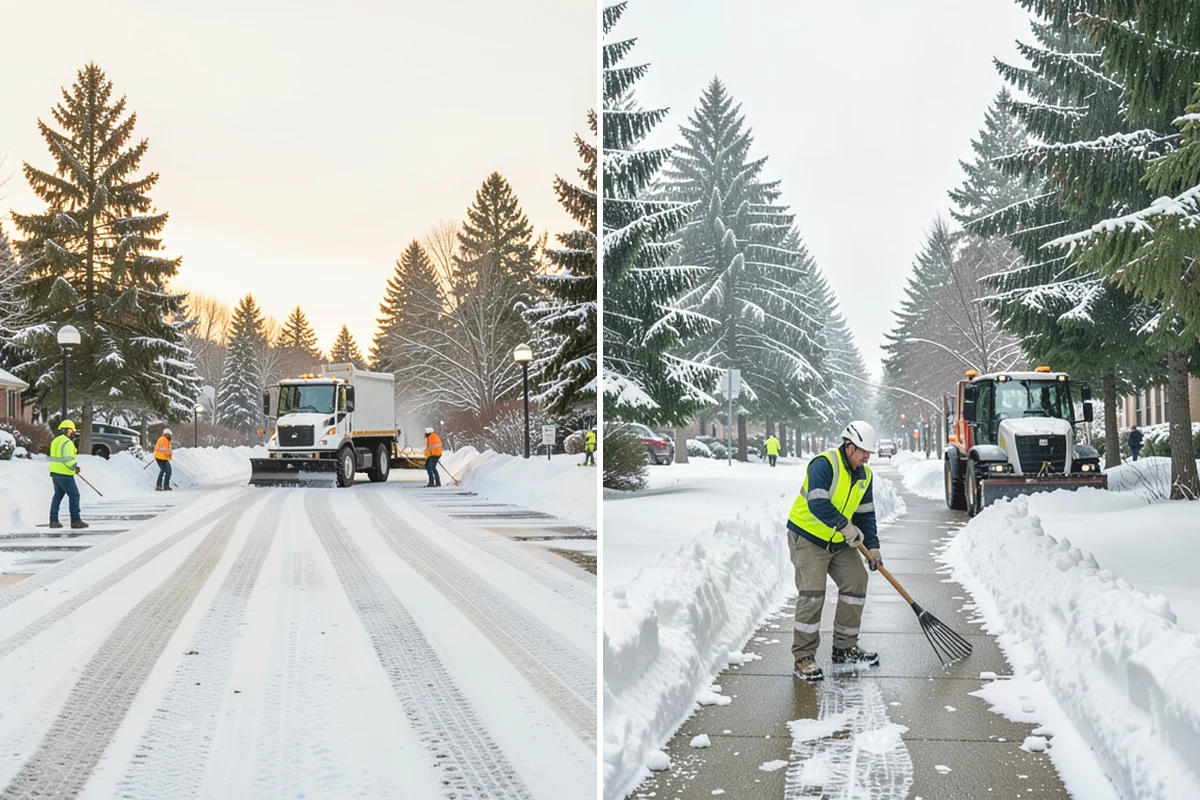Downtown Snow Hauling in La Conner, Skagit County, WA - We survey streetfronts, loading zones, and crossings