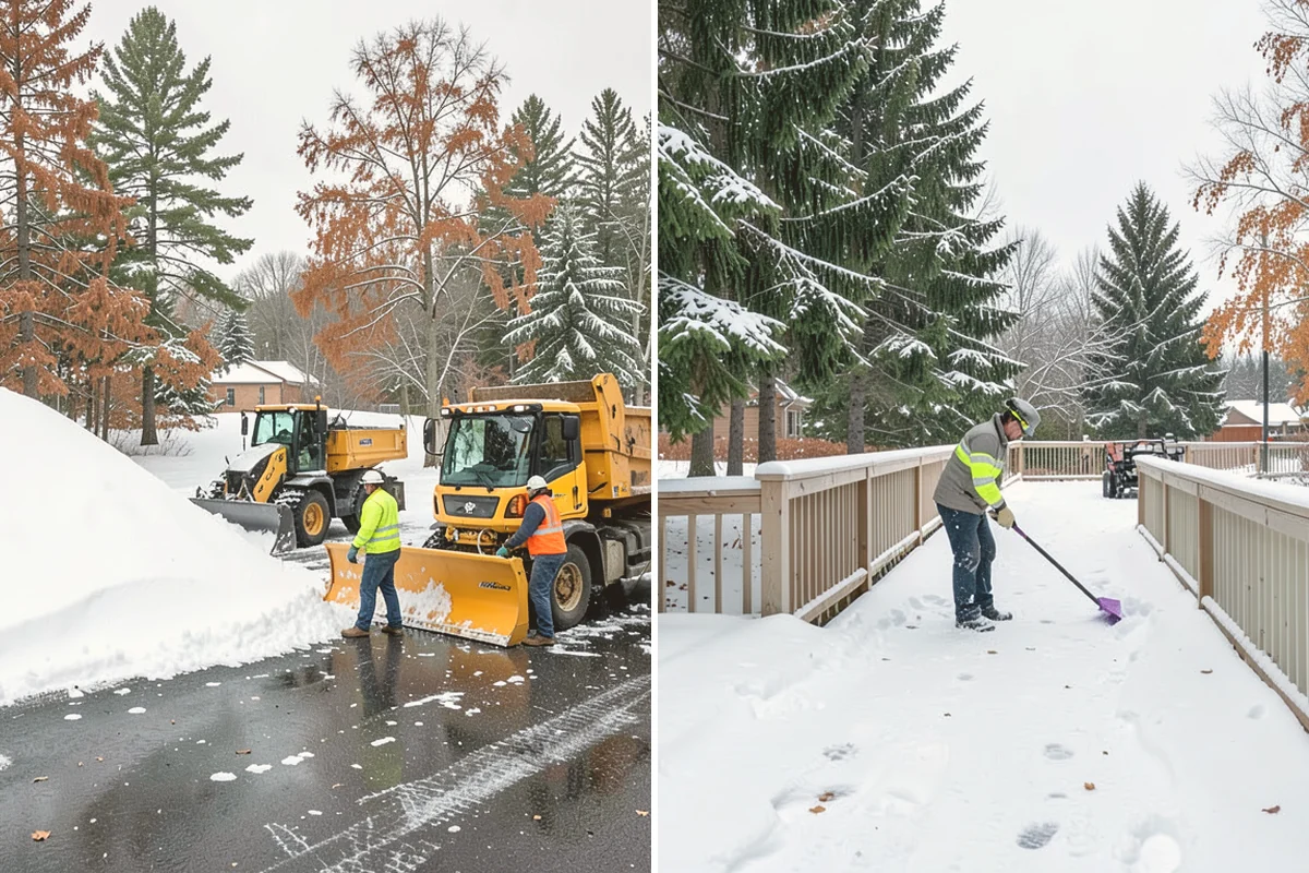 Downtown Snow Hauling in Langley, Island County, WA - We survey streetfronts, loading zones, and crossings