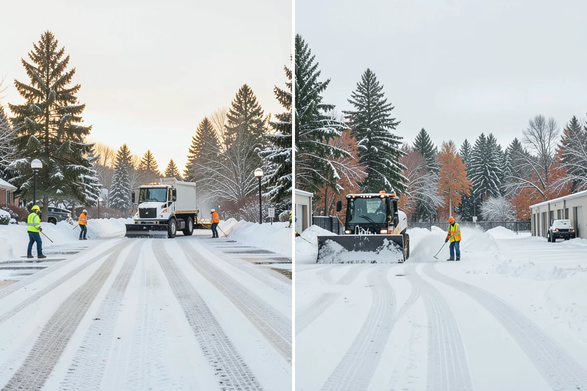 Downtown Snow Hauling in Marysville, Snohomish County, WA - We survey streetfronts, loading zones, and crossings