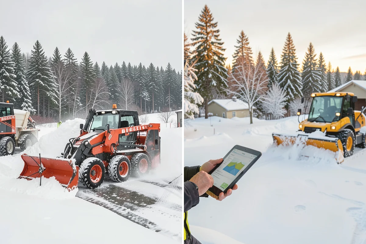 Downtown Snow Hauling in Mercer Island, King County, WA - We survey streetfronts, loading zones, and crossings
