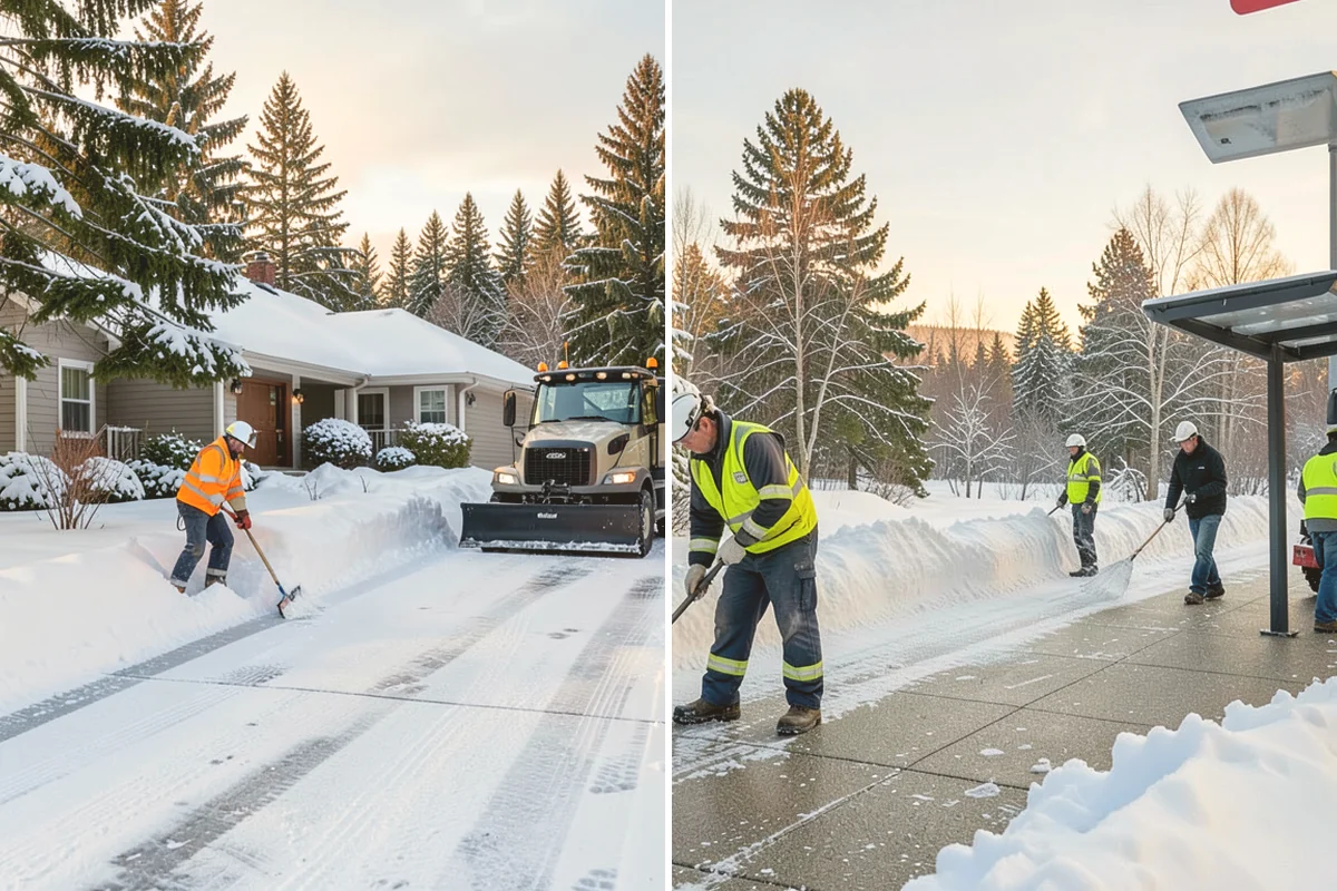 Downtown Snow Hauling in Milton, King County, WA - We survey streetfronts, loading zones, and crossings