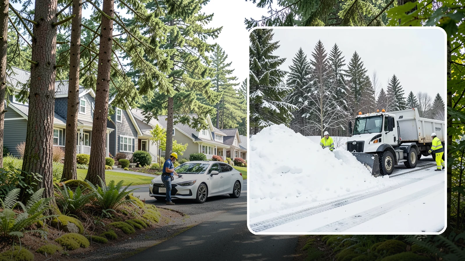 Downtown Snow Hauling in Normandy Park, King County, WA - We haul snow out of dense downtown blocks where there is simply nowhere on-site to put it.