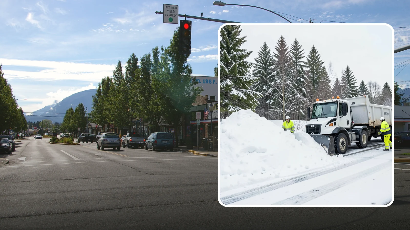 Downtown Snow Hauling in North Bend, King County, WA - We haul snow out of dense downtown blocks where there is simply nowhere on-site to put it.