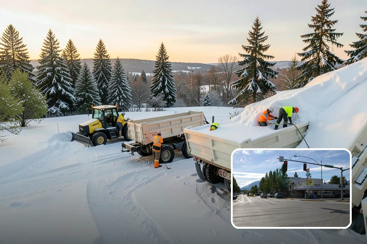 Downtown Snow Hauling in North Bend, King County, WA - Removes snow where no on-site space exists