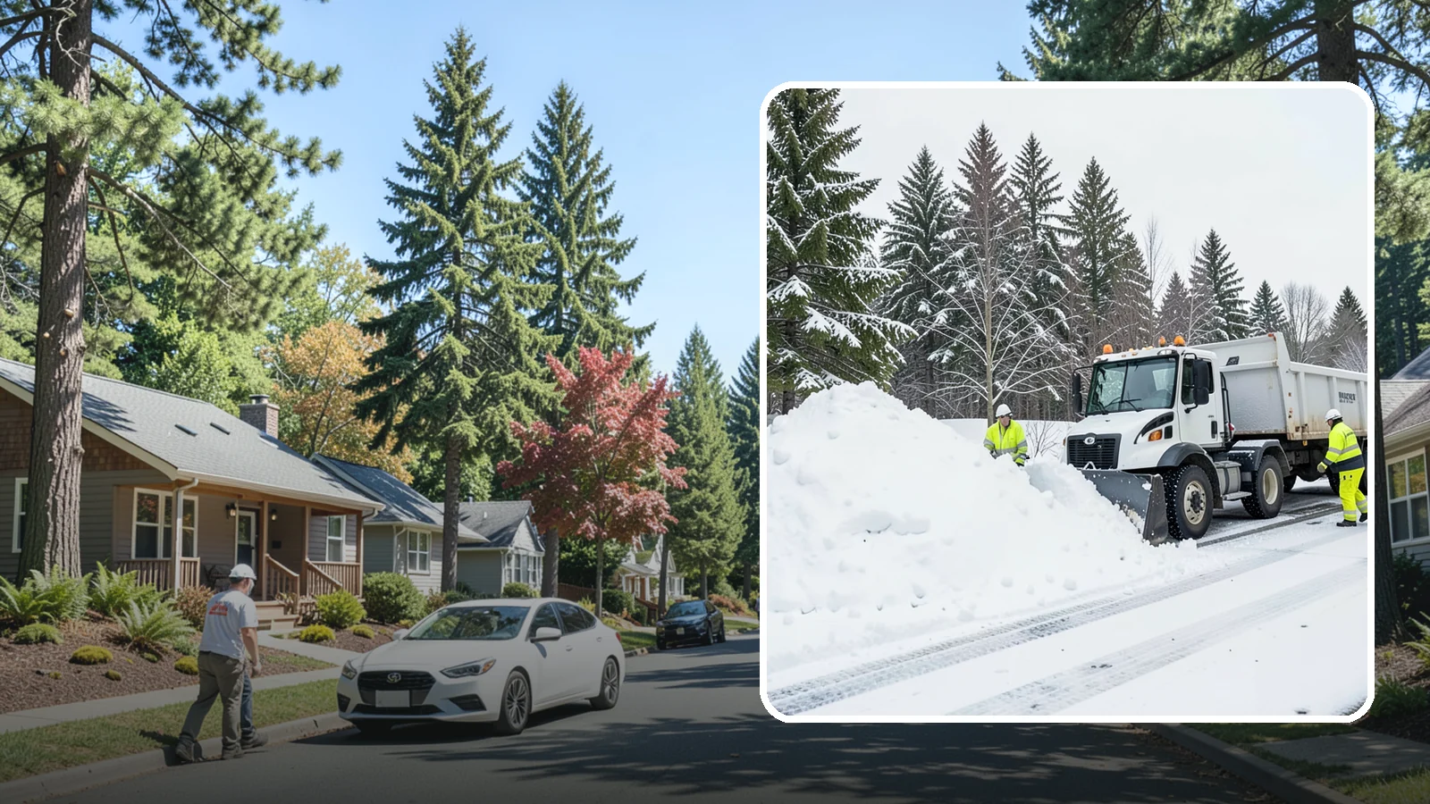 Downtown Snow Hauling in Orting, Pierce County, WA - We haul snow out of dense downtown blocks where there is simply nowhere on-site to put it.