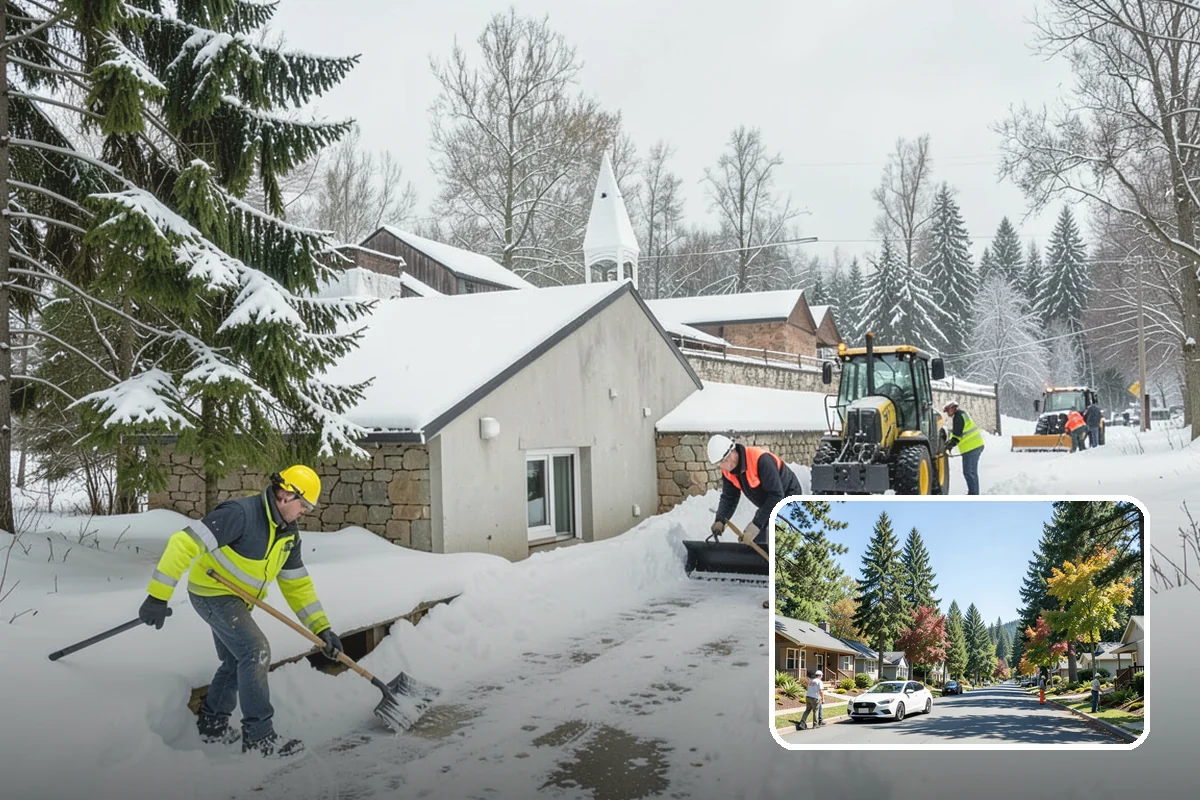 Downtown Snow Hauling in Orting, Pierce County, WA - Removes snow where no on-site space exists