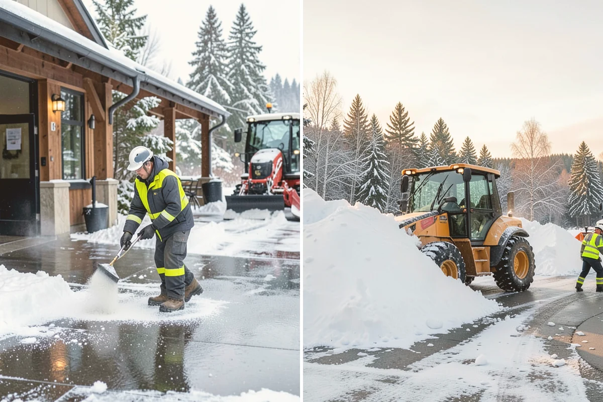 Downtown Snow Hauling in Orting, Pierce County, WA - We survey streetfronts, loading zones, and crossings