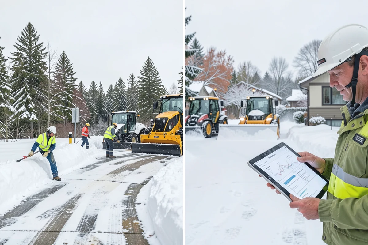 Downtown Snow Hauling in Renton, King County, WA - We survey streetfronts, loading zones, and crossings