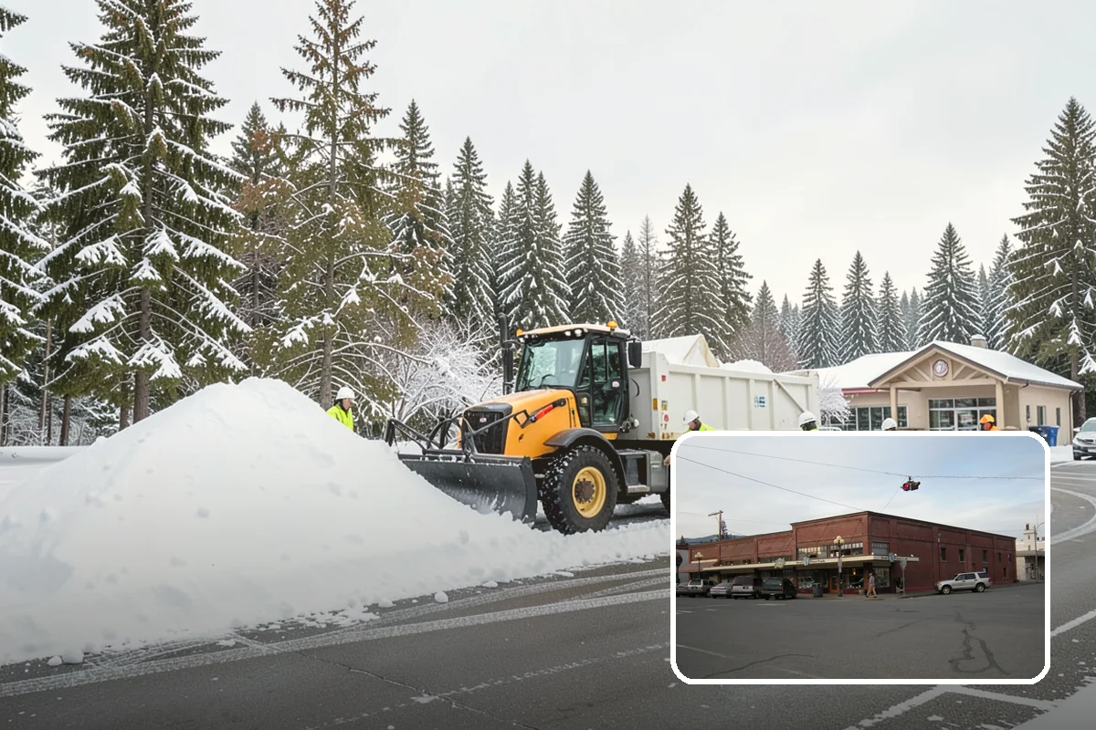 Downtown Snow Hauling in Sedro-Woolley, Skagit County, WA - Removes snow where no on-site space exists