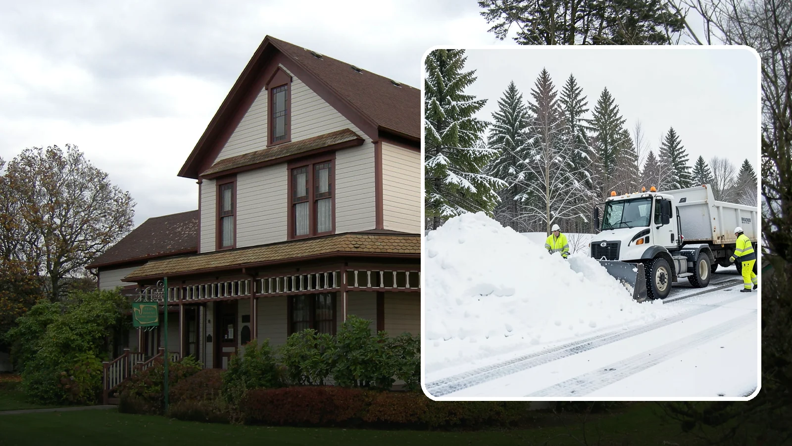 Downtown Snow Hauling in Sumner, Pierce County, WA - We haul snow out of dense downtown blocks where there is simply nowhere on-site to put it.