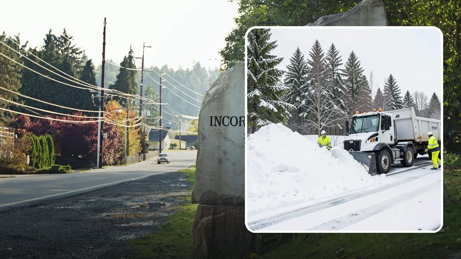 Downtown Snow Hauling in Wilkeson, Pierce County, WA - We haul snow out of dense downtown blocks where there is simply nowhere on-site to put it.