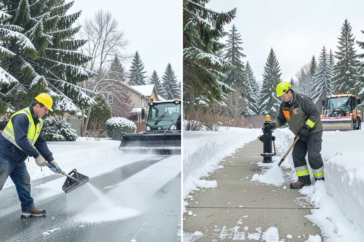 Downtown Snow Hauling in Woodinville, King County, WA - We survey streetfronts, loading zones, and crossings