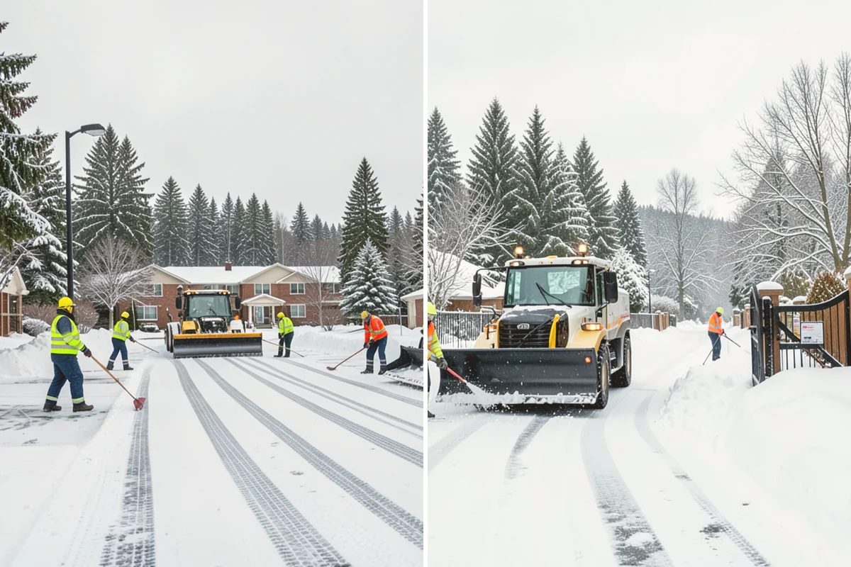 Driveway Snow Removal in Algona, King County, WA - We measure the drive length and note the surface material