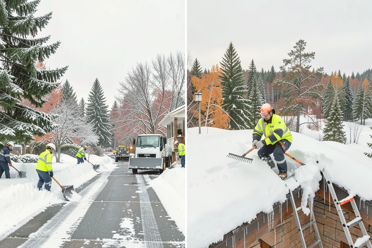 Driveway Snow Removal in Bellevue, King County, WA - We measure the drive length and note the surface material