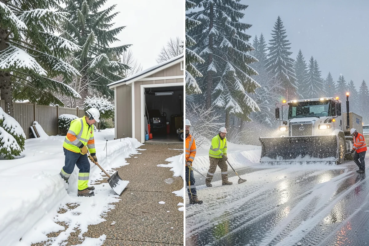 Driveway Snow Removal in Black Diamond, King County, WA - We measure the drive length and note the surface material