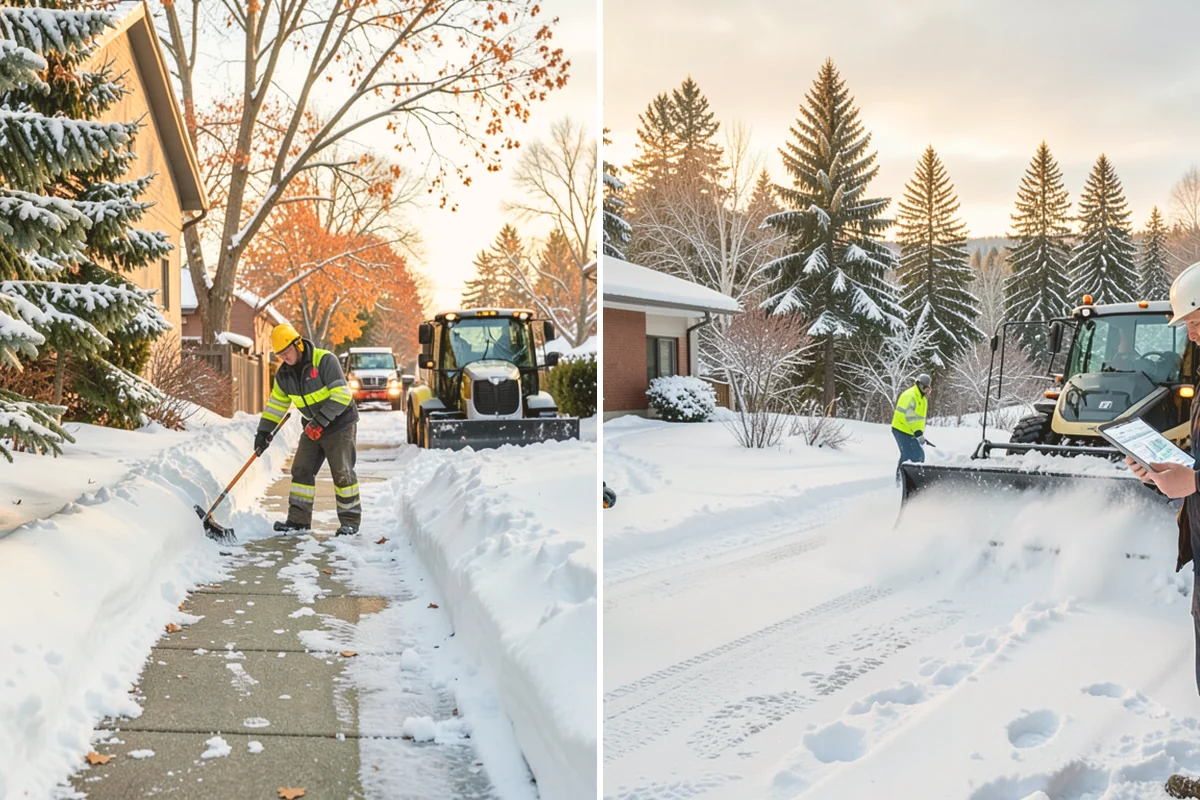 Driveway Snow Removal in Brier, Snohomish County, WA - We measure the drive length and note the surface material