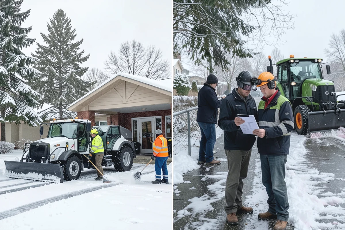 Driveway Snow Removal in Buckley, Pierce County, WA - We measure the drive length and note the surface material