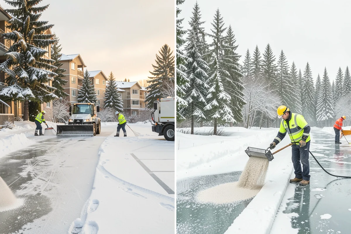 Driveway Snow Removal in Burien, King County, WA - We measure the drive length and note the surface material