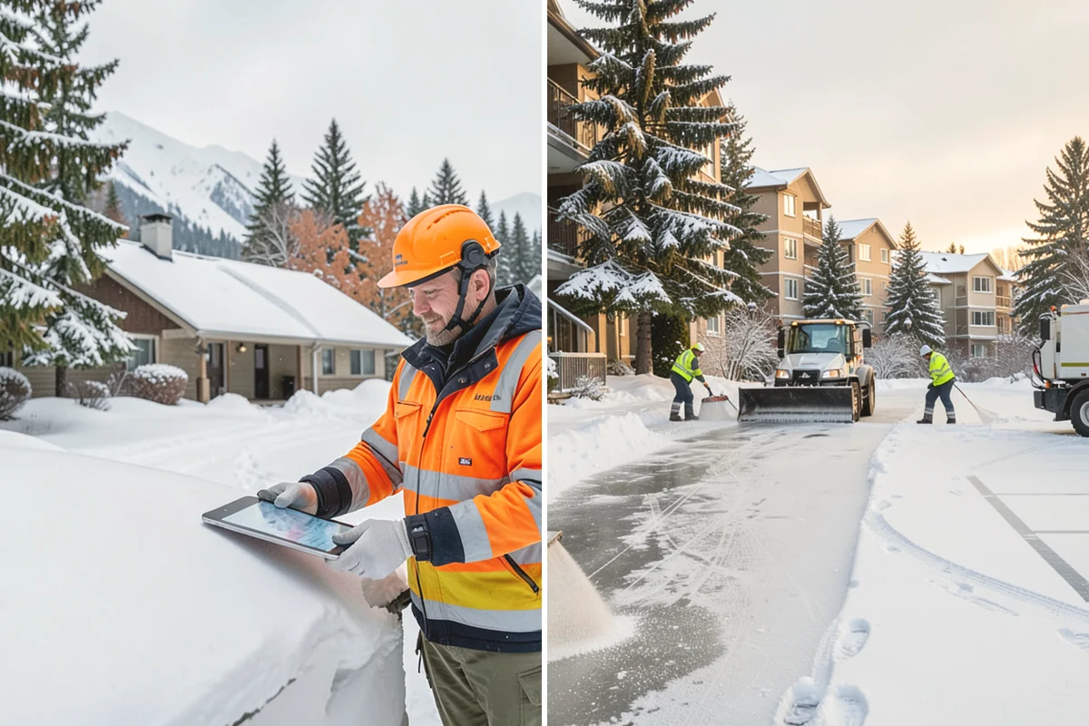 Driveway Snow Removal in Burlington, Skagit County, WA - We measure the drive length and note the surface material