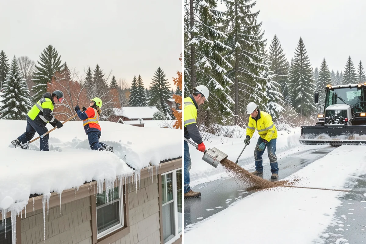 Driveway Snow Removal in Fife, Pierce County, WA - We measure the drive length and note the surface material